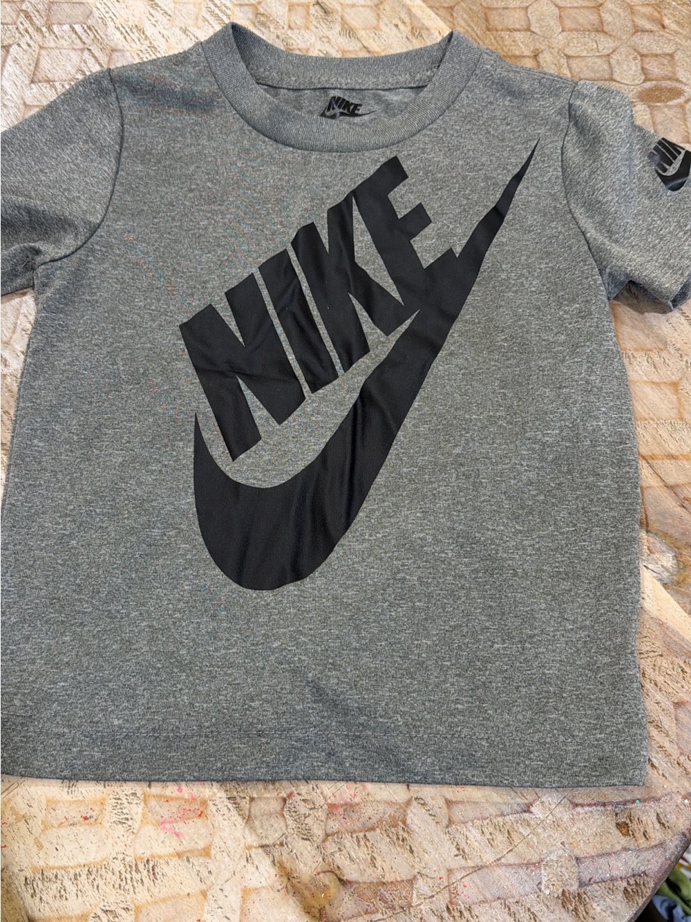 Nike Grey Tee with Black Swoosh Logo